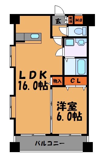 リバティ天神南 間取り