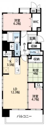 アメックス博多県庁前 間取り