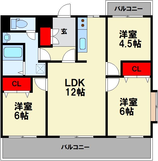 リファレンス県立大前Ⅱ 間取り