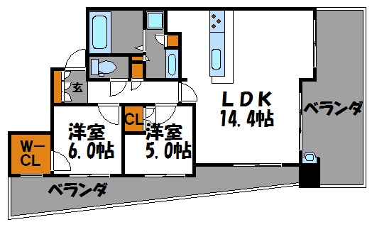 ヒューマインド薬院白金通り 間取り