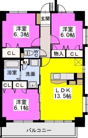 ボヌール　レーベン 間取り