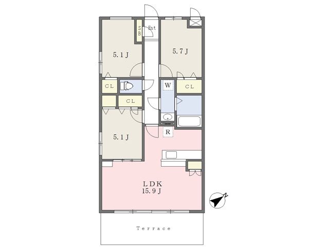 ソルレヴェンテセンダイ 間取り