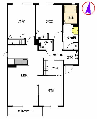 イル　リッシュ　Ⅳ棟 間取り