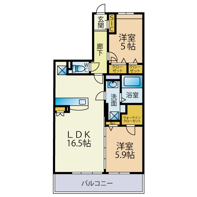 （仮称）プレア次郎丸　Ａ棟 間取り