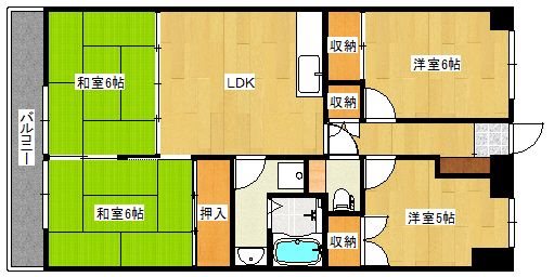 オークヴィラ大野城レジデンス  間取り