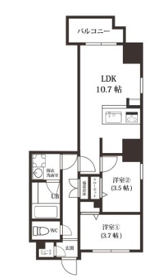 MODERN PALAZZO博多Bay 間取り
