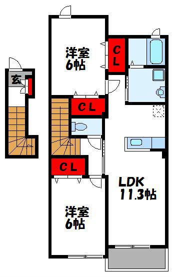 福岡県遠賀郡遠賀町別府 間取り