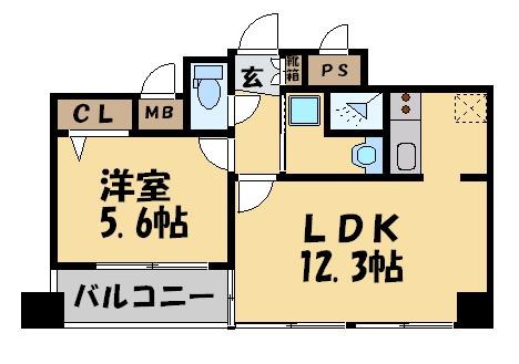 アクタス渡辺通パークシティ 間取り