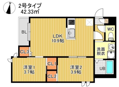 Grandtic WV 千早 間取り