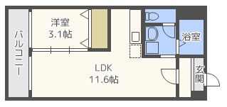 グリュックハイム山王公園前 間取り