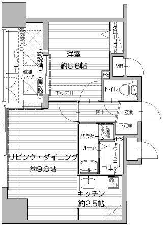 アクタス渡辺通パークシティ 間取り