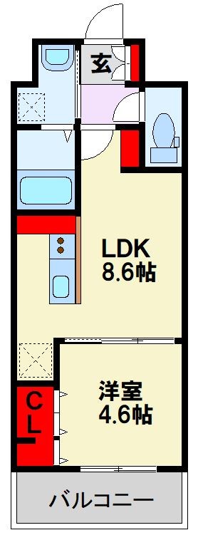 Caisse大橋（ケイスオオハシ） 間取り