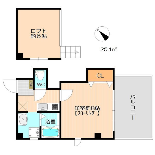 イル・グラッツィア渡辺通Ⅰ 間取り
