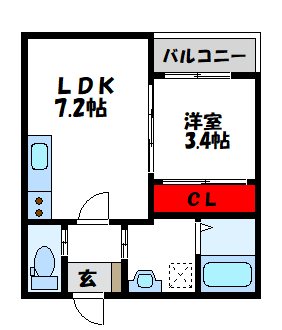 BRAVE　BASE　遠賀　South  間取り