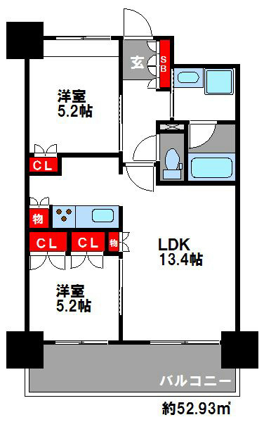 RJRプレシア千早 間取り