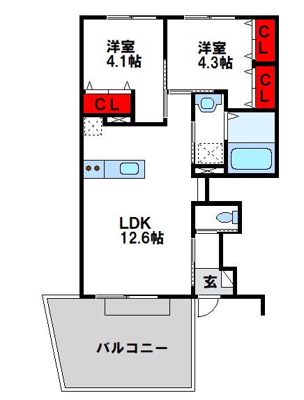 福岡県糟屋郡粕屋町原町２丁目 間取り