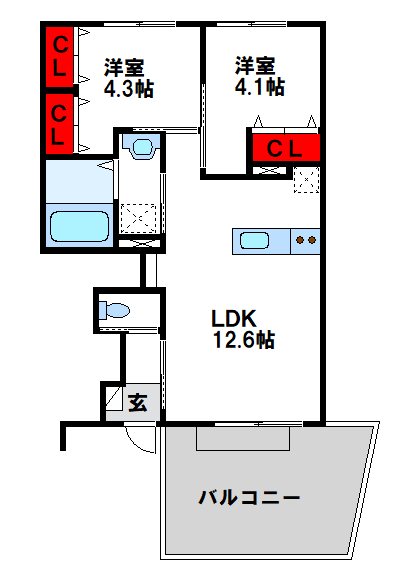 福岡県糟屋郡粕屋町原町２丁目 間取り