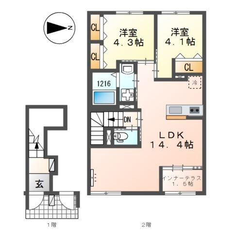 福岡県糟屋郡粕屋町原町２丁目 間取り