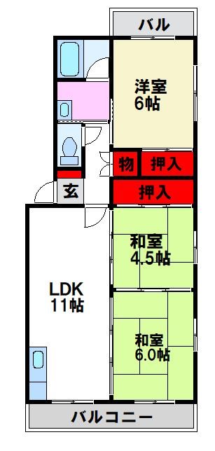 コーポラス国分 間取り