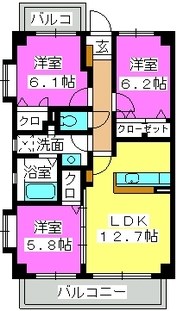 福岡県糟屋郡粕屋町長者原東２丁目 間取り