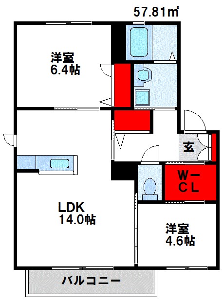 福岡県遠賀郡水巻町頃末南３丁目 間取り