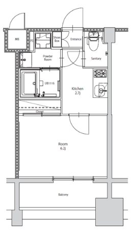 エンクレスト天神PORT 間取り