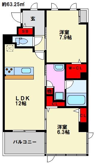 カロスイデア大橋 間取り