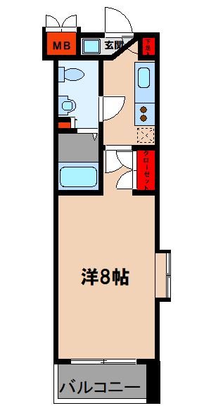 サヴォイステュディオブランシェ 間取り