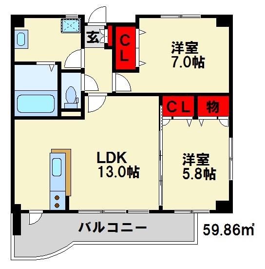 福岡県春日市下白水北６丁目 間取り