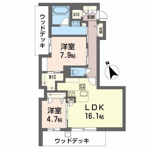 GRAND BLEU DE SASAOKA 間取り