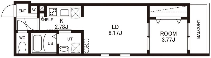 Cherim竹下EAST 間取り