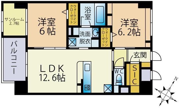BLESS 南福岡駅前 間取り