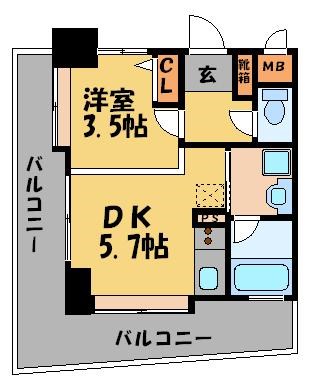 アクタス薬院Ⅱ 間取り