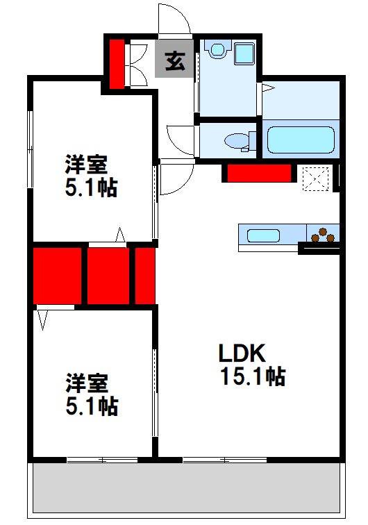 福岡県糟屋郡粕屋町柚須 間取り