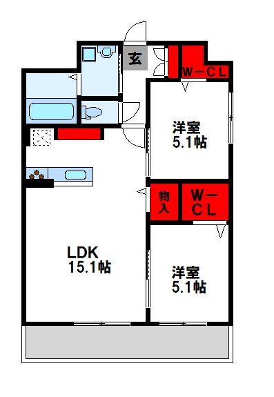 福岡県糟屋郡粕屋町柚須 間取り