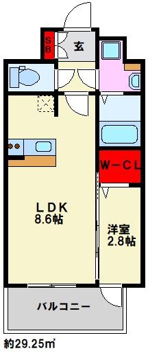 グランフォーレ大橋プレミア 間取り