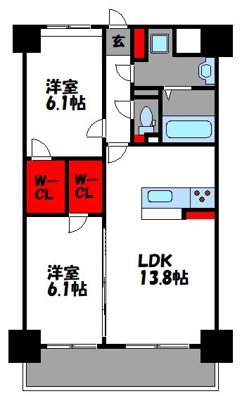 カーサプラス香椎駅前 間取り