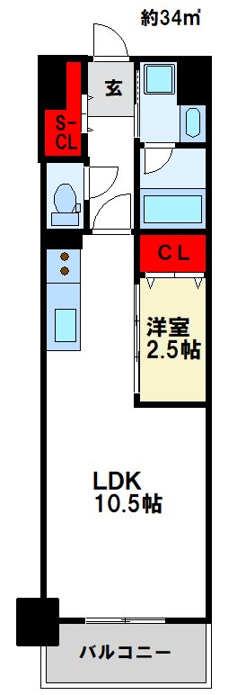 福岡県福岡市博多区銀天町２丁目2-21 間取り