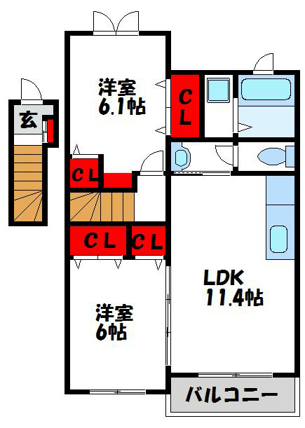 福岡県遠賀郡遠賀町別府3594 間取り