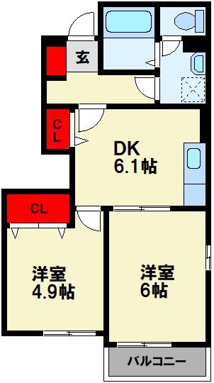クレインフィールド Ⅰ 間取り