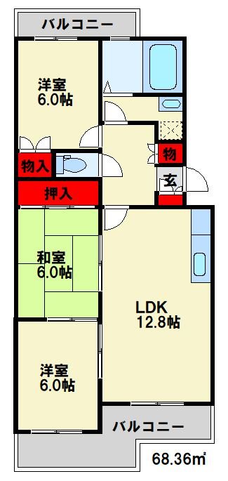 ベレーザ旭ヶ丘 間取り