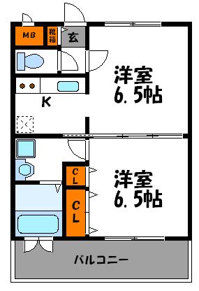 エンクレスト薬院Ⅱ 間取り