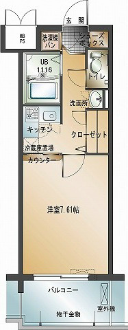 エンクレスト天神Ⅱ 間取り