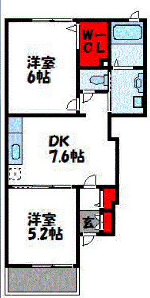 SHINO MATOOKA　B 間取り