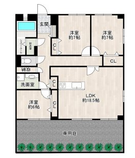 セレイン香椎花園B棟 間取り