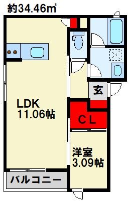 クレスコート 間取り