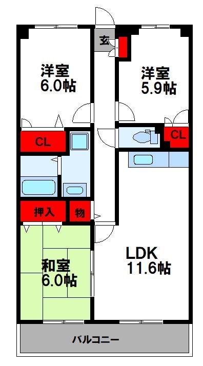 カーサ宮の前 間取り