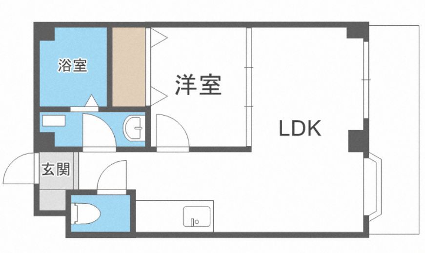 アンジェラス西新　Ⅰ 間取り