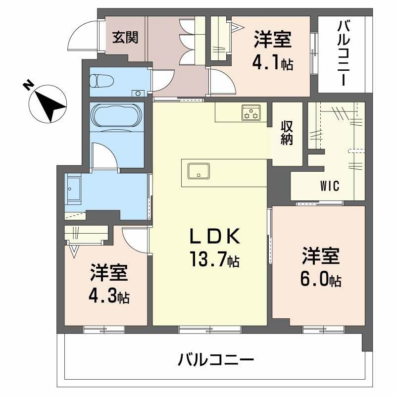シャーメゾン　トレゾール 間取り