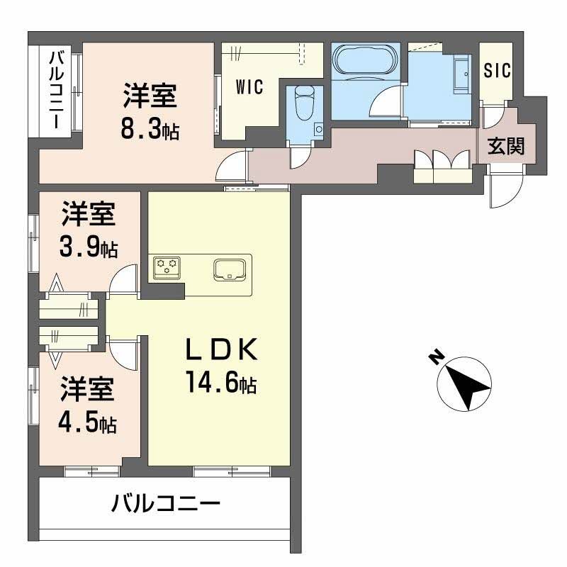 シャーメゾン　トレゾール 間取り